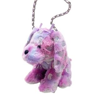 ๐บOLLY & FRIENDS Tie Dye Doggy with Foil Hearts in Pink/Purple
